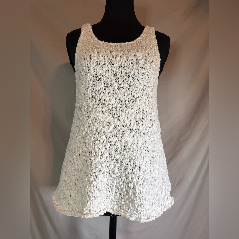 Onia Raquel Scoop-Neck Chunky Cotton Knit Tank – Small 🤍✨ - Picture 1 of 5